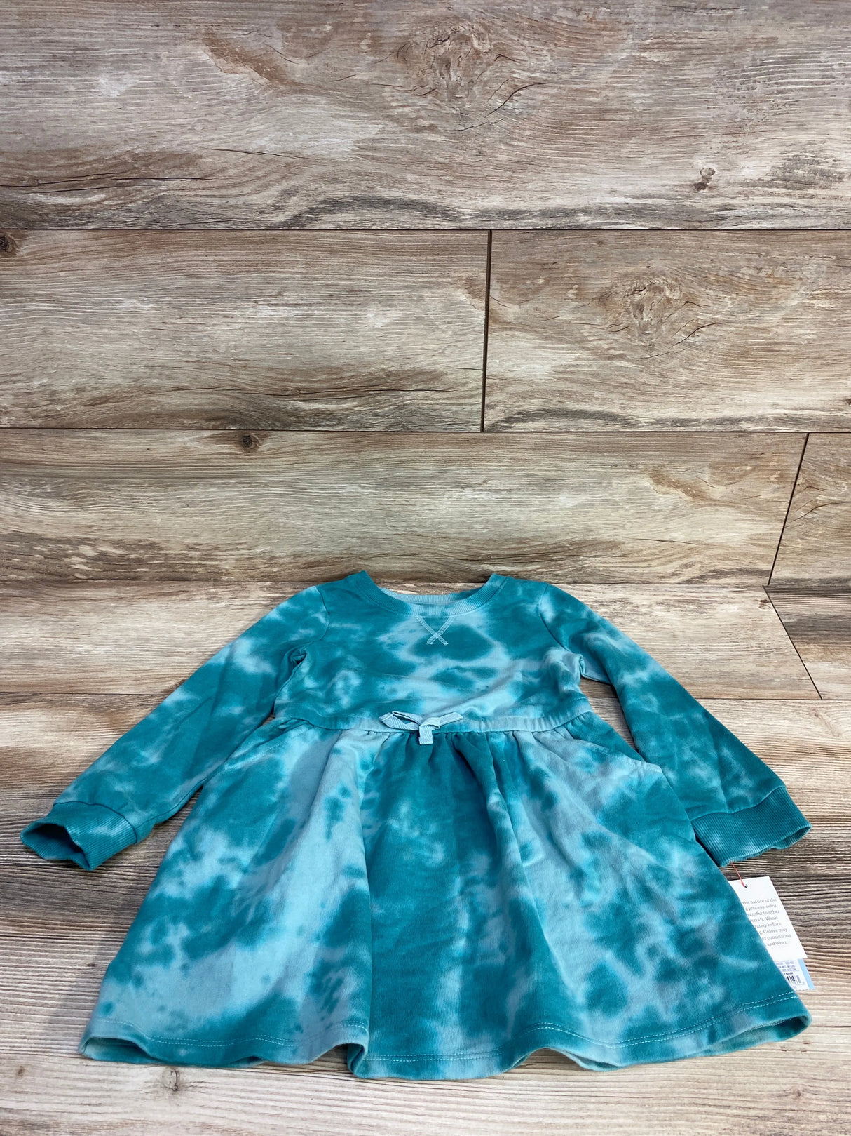 NEW Cat & Jack Tie-Die Sweatshirt Dress Teal sz 4T