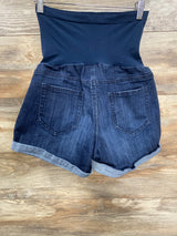 Lea Maternity Denim Full Panel Shorts Navy sz Large