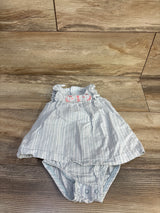 Carter's Striped Bodysuit Dress Blue sz 9m