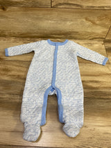 Little Beginnings Quilted Sleeper Blue sz 3-6m