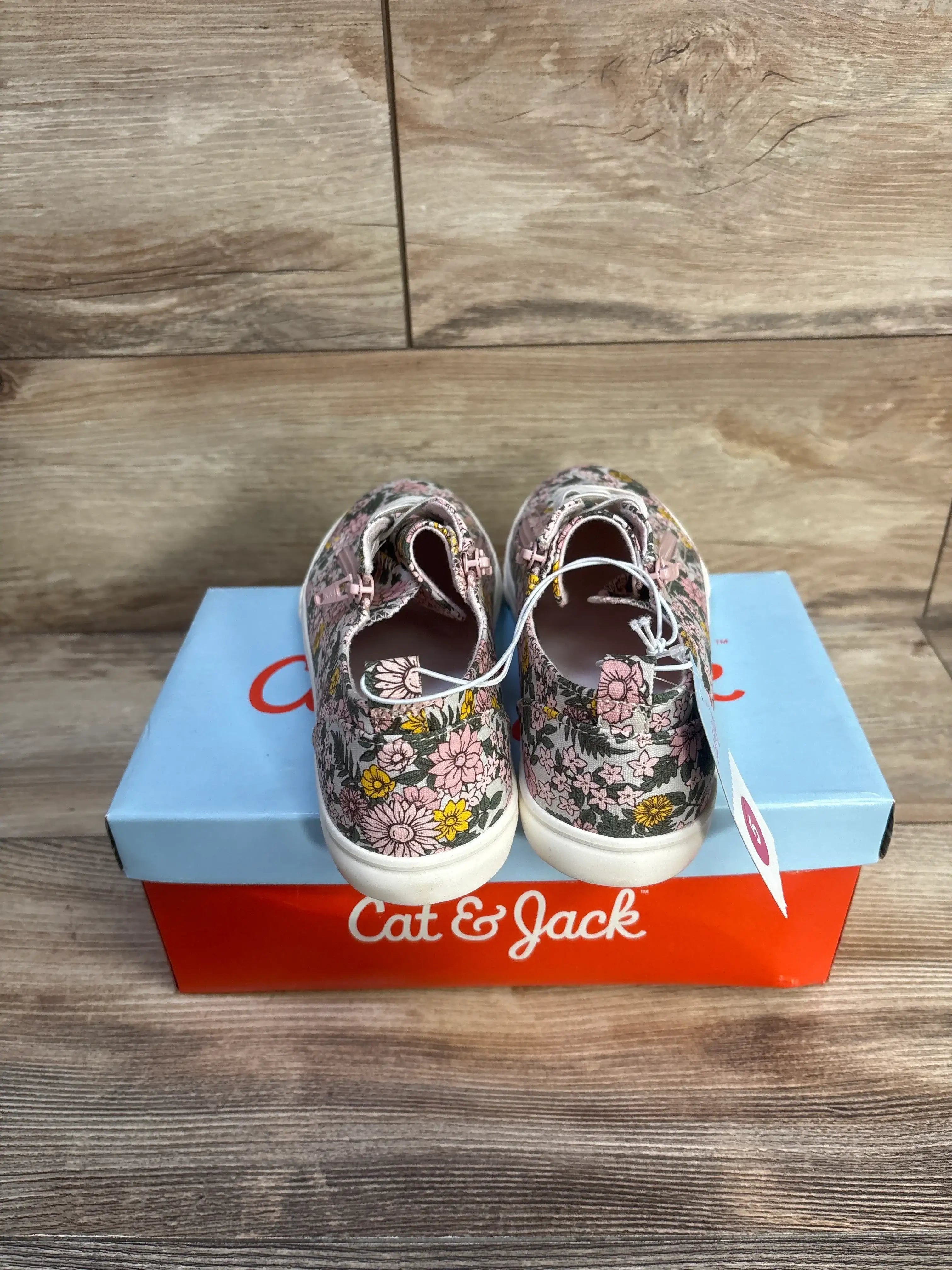 NEW Cat & Jack Floral Lucian Double Zipper Sneakers 5Y – Me n