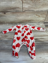 Old Navy Heart Print Sleeper Tan sz 0-3m