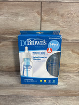 NEW Dr. Brown's Natural Flow Narrow Bottles with Level 1 Slow Flow Nipples, 8oz 3pk
