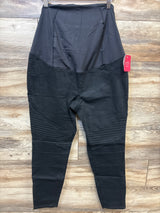 NEW Isabel Maternity Crossover Panel Utility Jeggings Black sz 14/Large