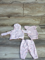 Child of Mine 3pc Strawberry Bodysuit Set Pink sz Newborn