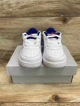 Nike Force 1 TD 'White Deep Royal Blue' Sneakers sz 5c