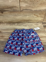 NEW Tiny Tribe Tropical Waves UPF 50+ Swim Trunks Blue sz 4T