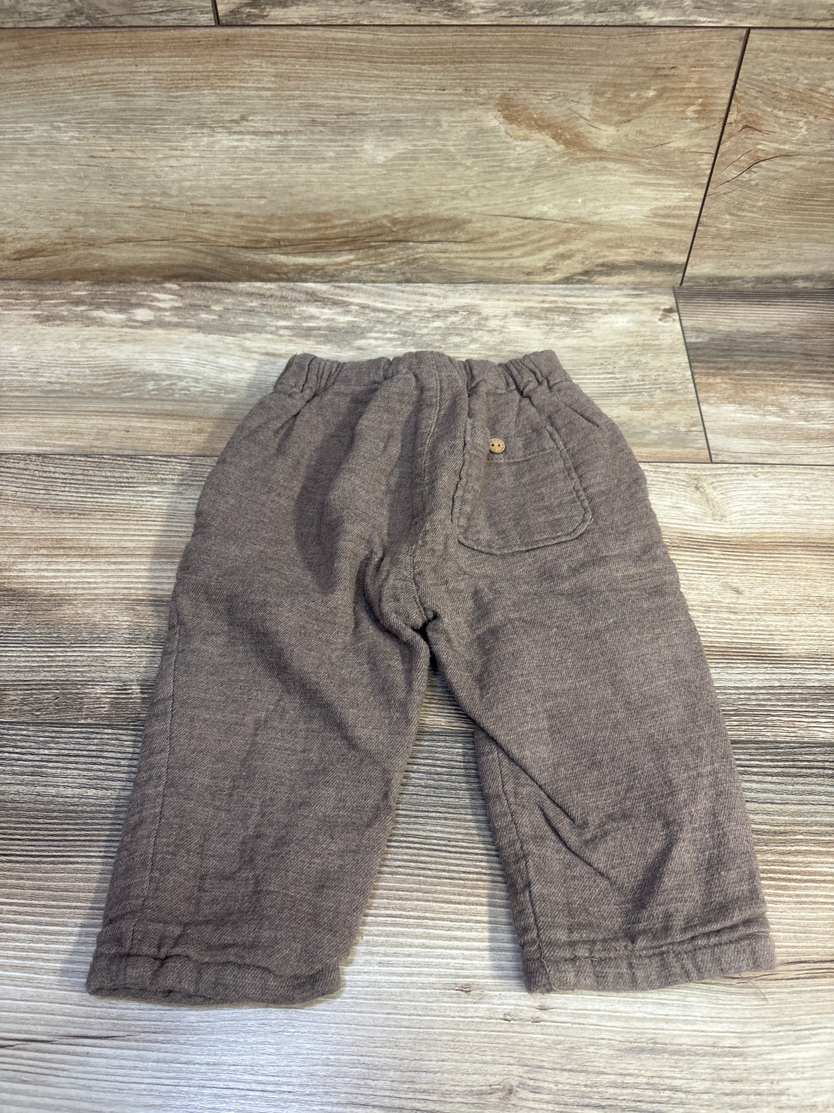Zara Button Drawstring Joggers Brown sz 9-12m