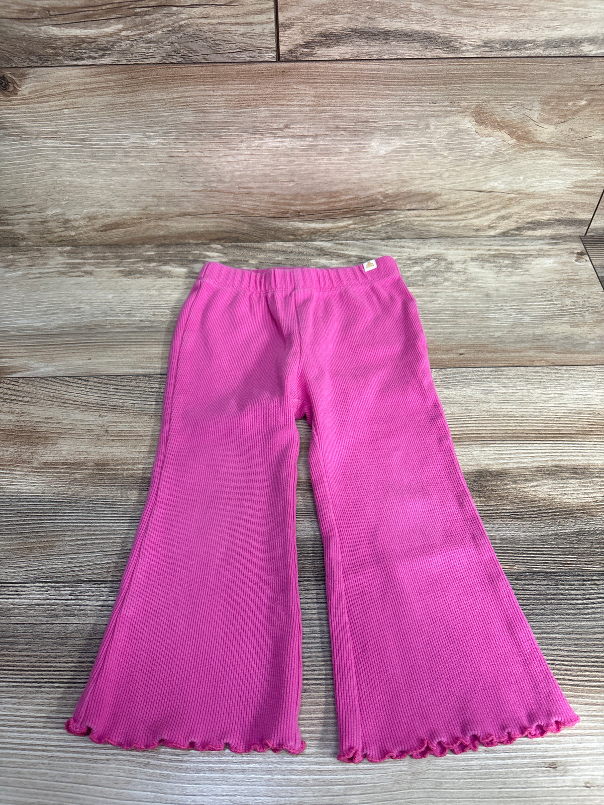 Baby Gap Ribbed Lettuce Trim Pants Pink sz 18-24m