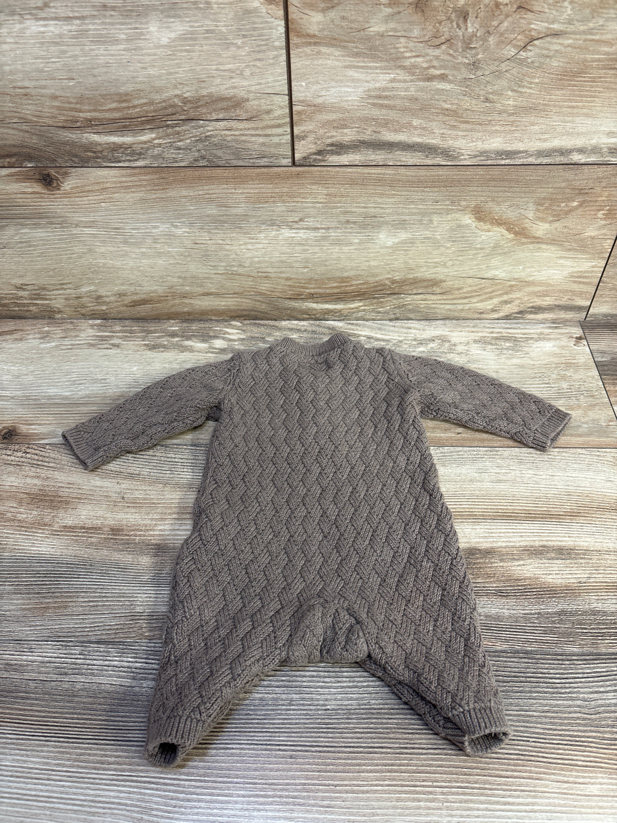 Little Planet Organic Cable Knit Jumpsuit Brown sz Newborn