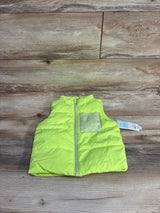 NEW Cat & Jack Puffer Vest Neon Yellow sz 2T