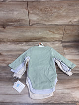 NEW Cloud Island 3pk Long Sleeve Bodysuits Green sz 6-9m