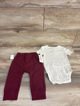 NEW Cat & Jack 2pc Bodysuit & Joggers Set Beige sz 12m