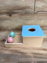 Montessori Ball Drop Wooden Toy + Two Balls