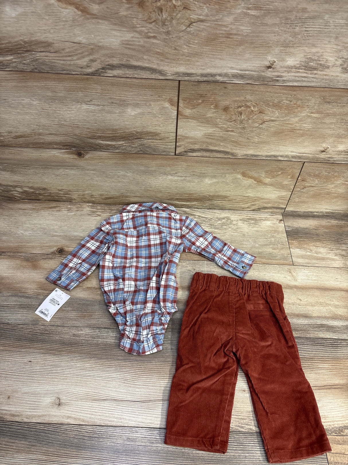 NEW Just One You 2pc Set Collar Bodysuit & Corduroy Pants Blue sz 6m