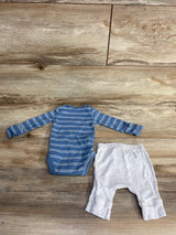 Carter's Long Sleeve Bodysuit & Pants 2pc Set Blue sz Newborn