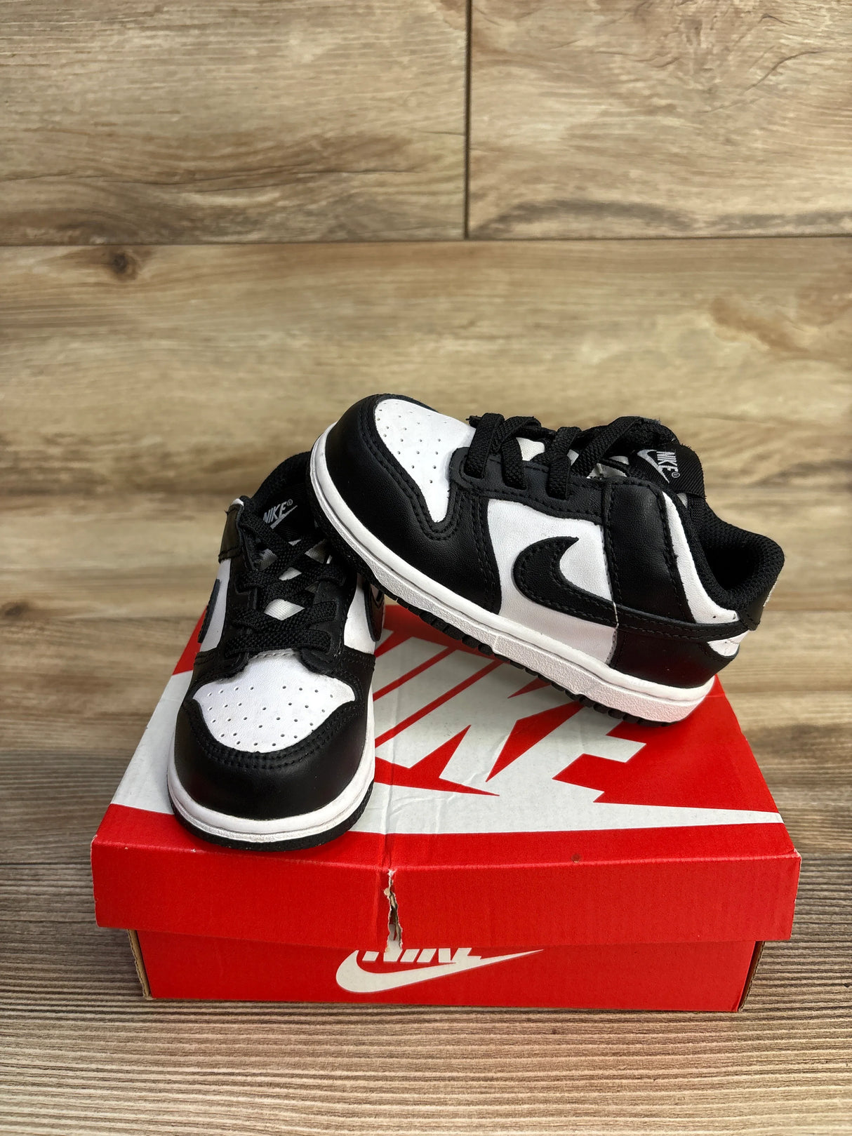 Nike Dunk Low TD 'White/Black White' Sneakers sz 7c