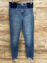 Good American Under Belly Maternity Jeans Distressed Blue sz Small