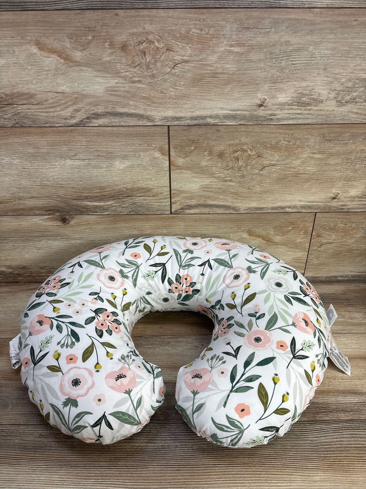 Boppy Nursing Pillow with Pink Garden Slipcover