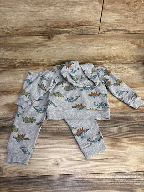 Carter's 2pc Dinosaur Hooded Pullover & Joggers Grey sz 24m - Me n Mommy To Be
