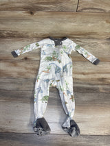 Burt's Bees Baby Dinosaur Print Sleeper White sz 3-6m