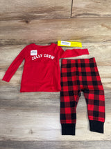 NEW Old Navy 2pc Jolly Crew Pajama Set Red sz 12-18m