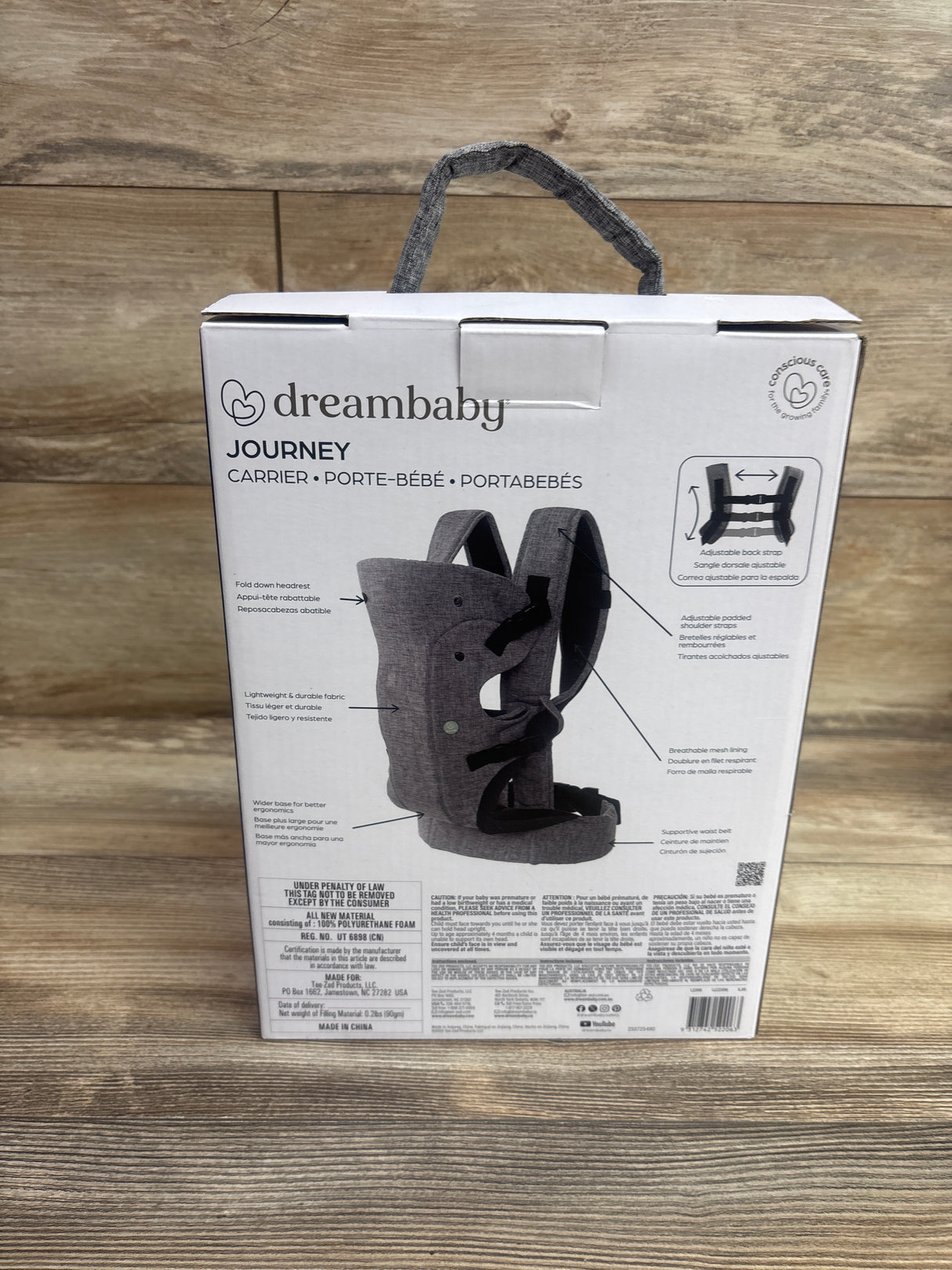 NEW DreamBaby Journey Carrier in Grey 7.7-33lbs