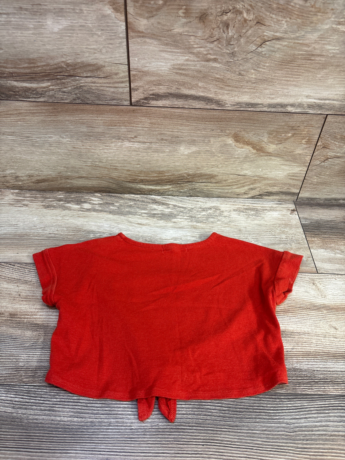 Copper Key Tie Front Cropped Shirt Rust Orange sz 3T