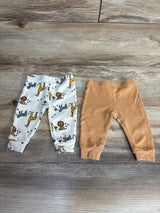 The Peanutshell 2pk Pull On Pants Caramel sz 3-6m
