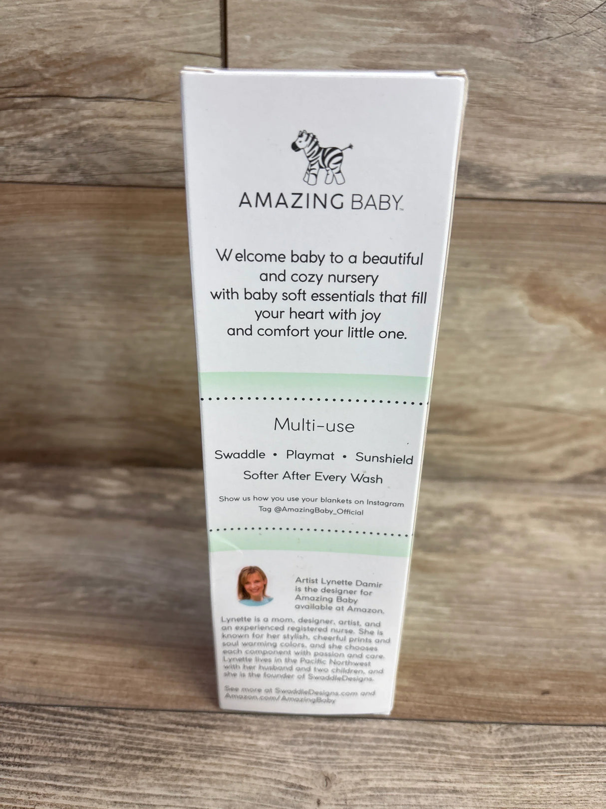 NEW Amazing Baby Muslin Swaddle Blanket in Sage 36"x36"