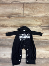Shein Daddy's Little Boy Hooded Coverall Black sz 3-6m