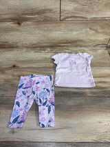Carter's 2pc Floral Shirt & Pants Set Lilac sz 3m