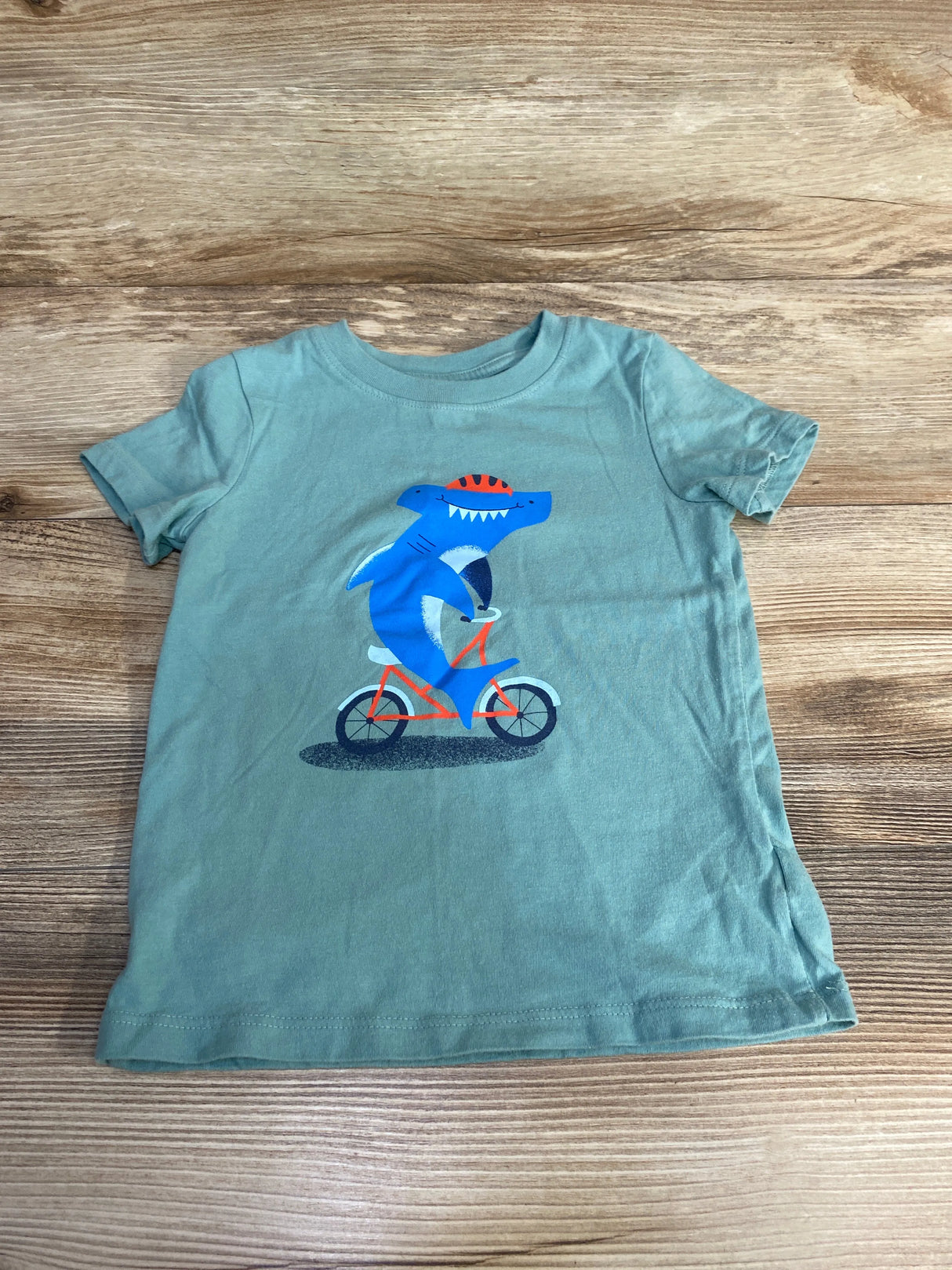 Cat & Jack Shark Shirt Green sz 3T