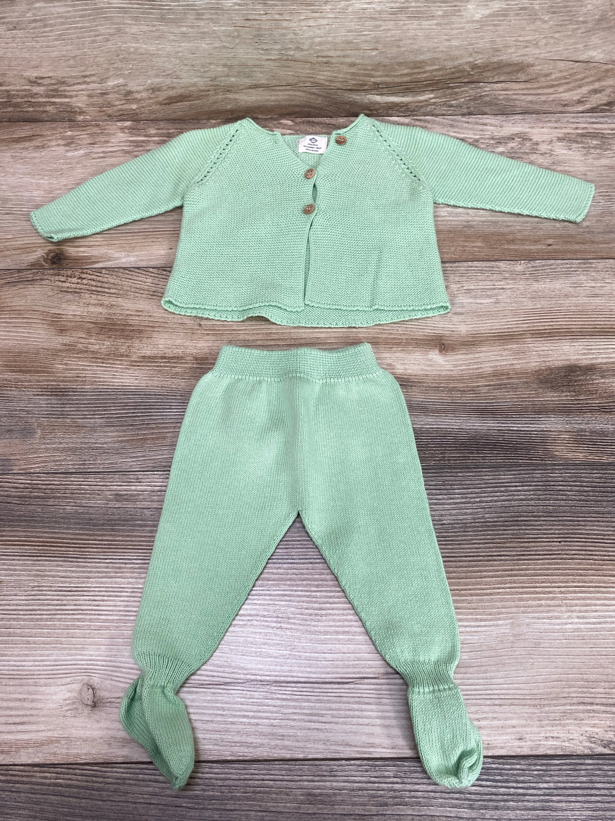 Micu Micu Green Knit Set sz 3-6m