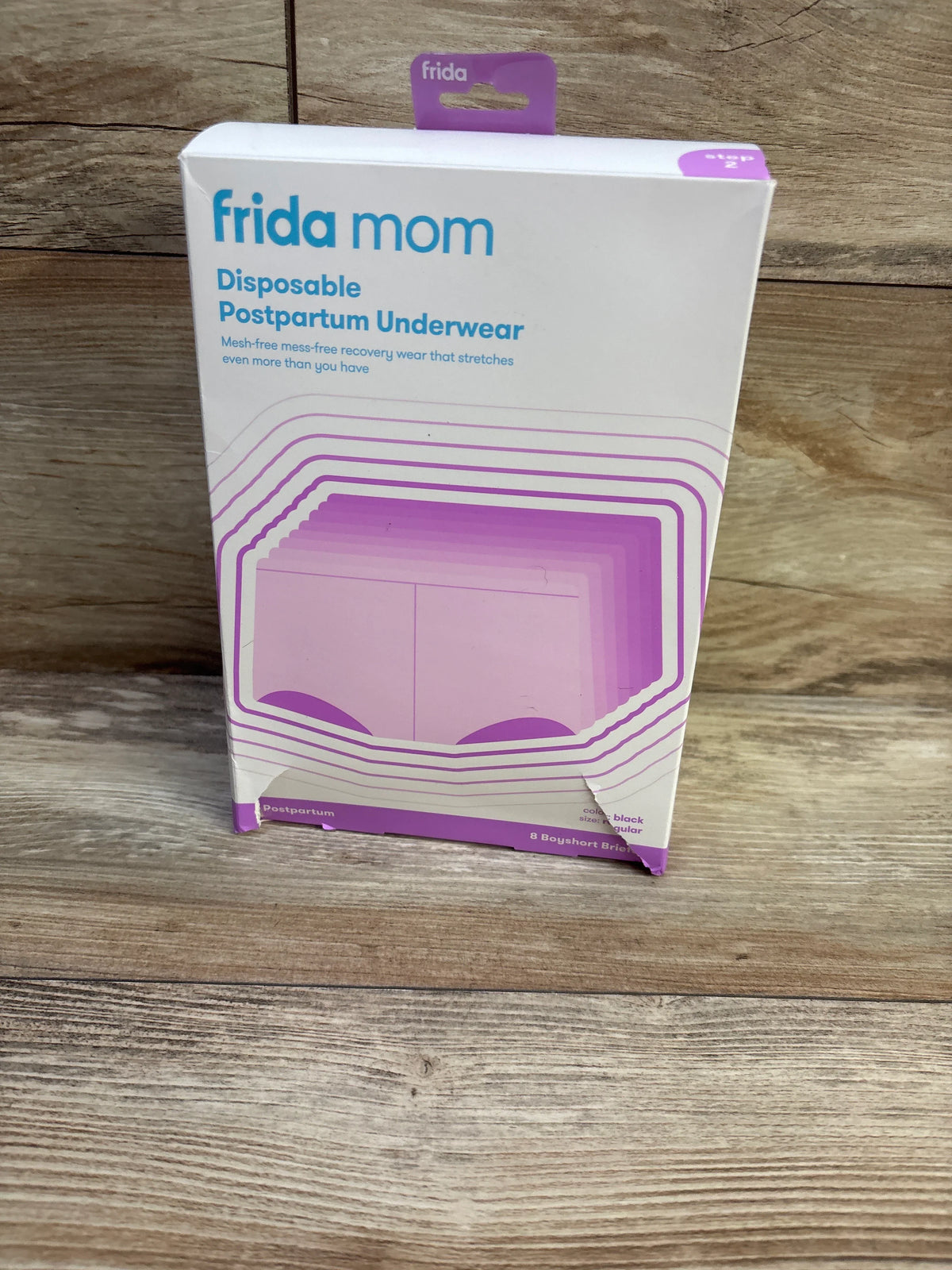 NEW Frida Mom Postpartum Disposable Boyshort Underwear Black sz Medium 8pk