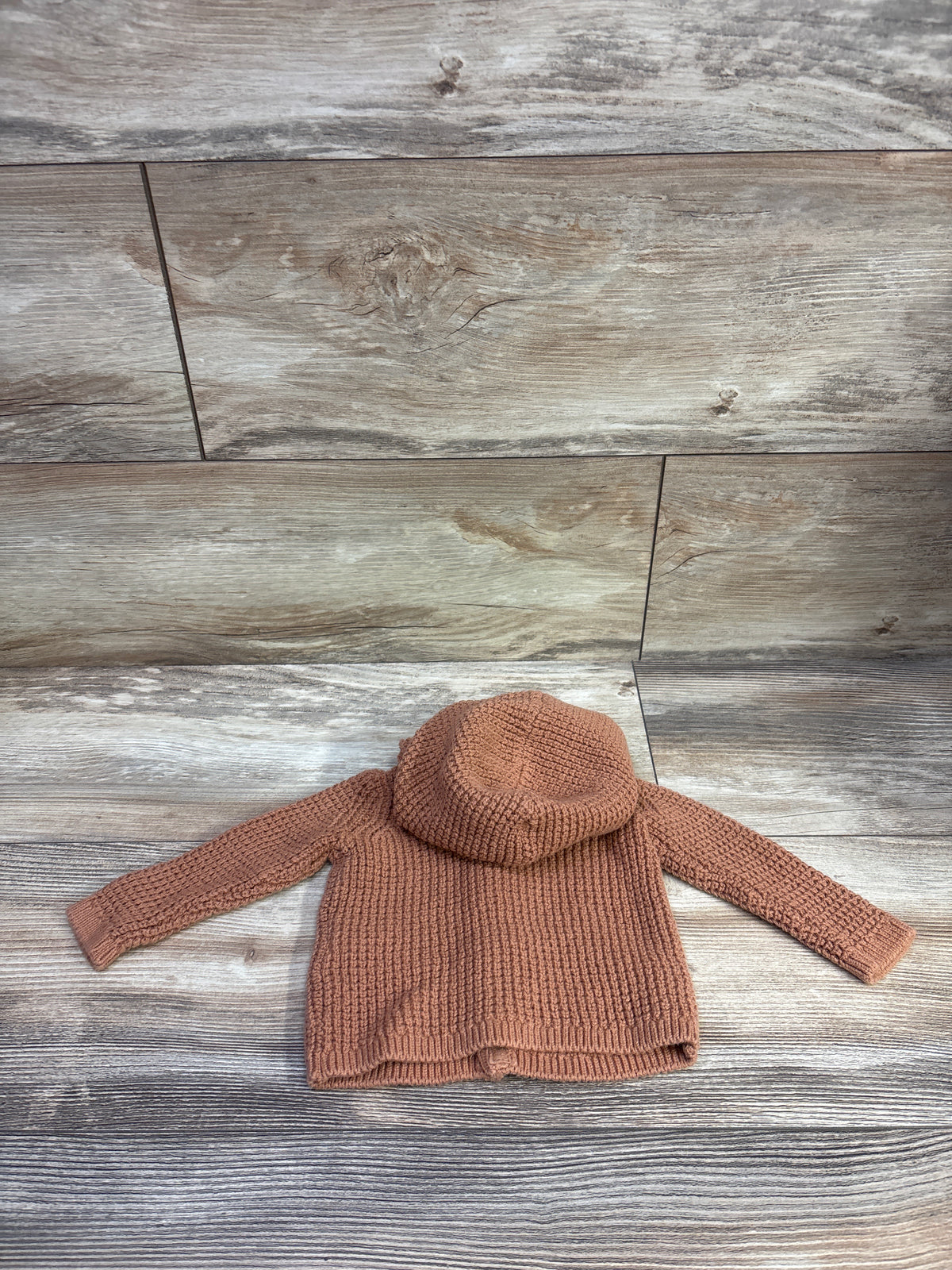 Carter's Knit Button-Up Hooded Cardigan Orange sz 3m