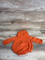 Old Navy Hooded Critter Fleece Jack-O'-Lantern Romper Orange sz 6-12m