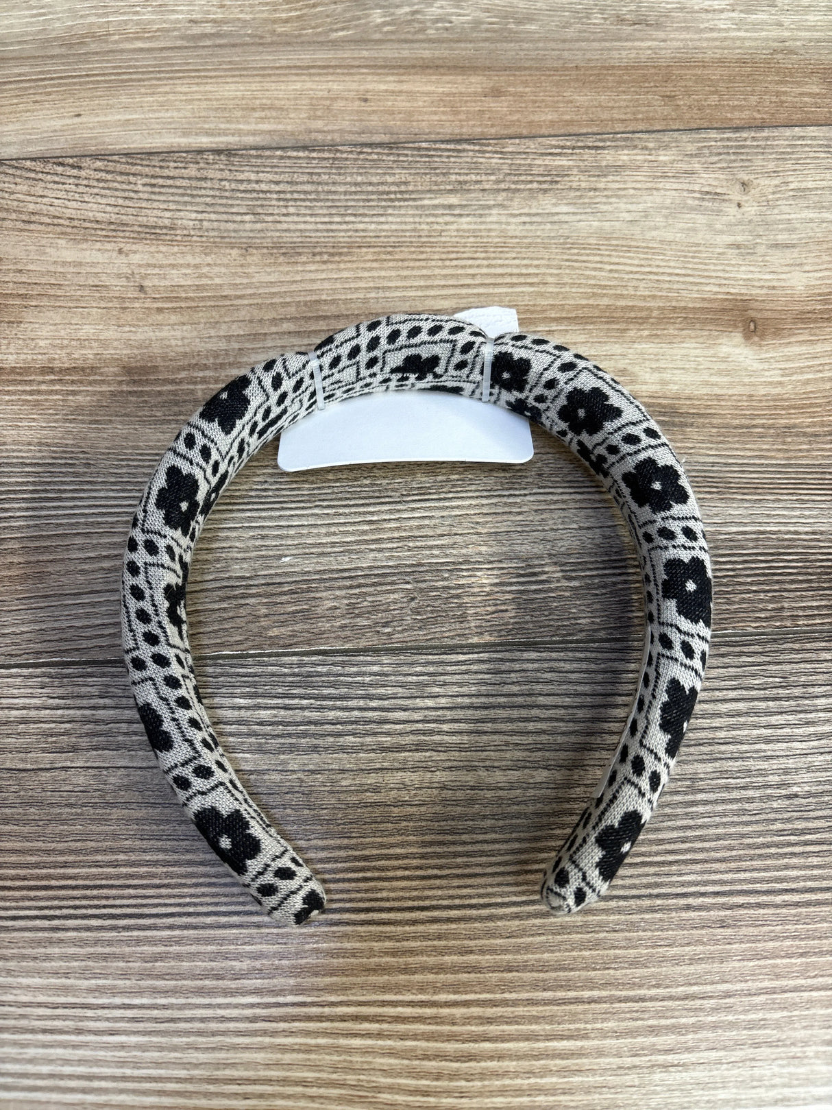 NWOT Tahari Headband, Floral Black/White