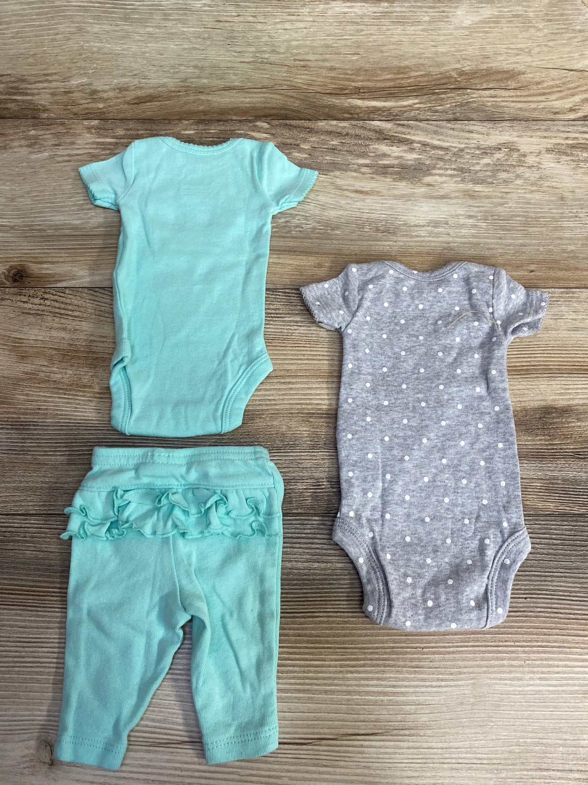 Simple Joys 3pk Elephant Bodysuit Set Teal sz Preemie