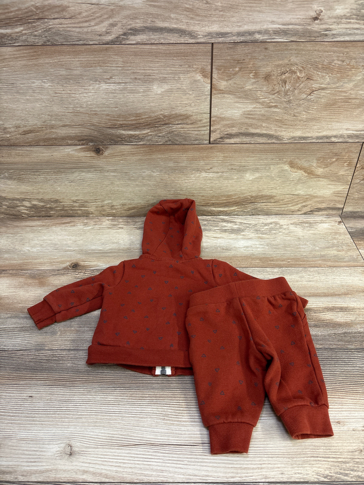 Carter's 2pc Zip-Up Jacket & Pants Set Rust sz 3m