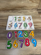 Melissa & Doug Lift & See Peg Puzzle - Numbers 10pc