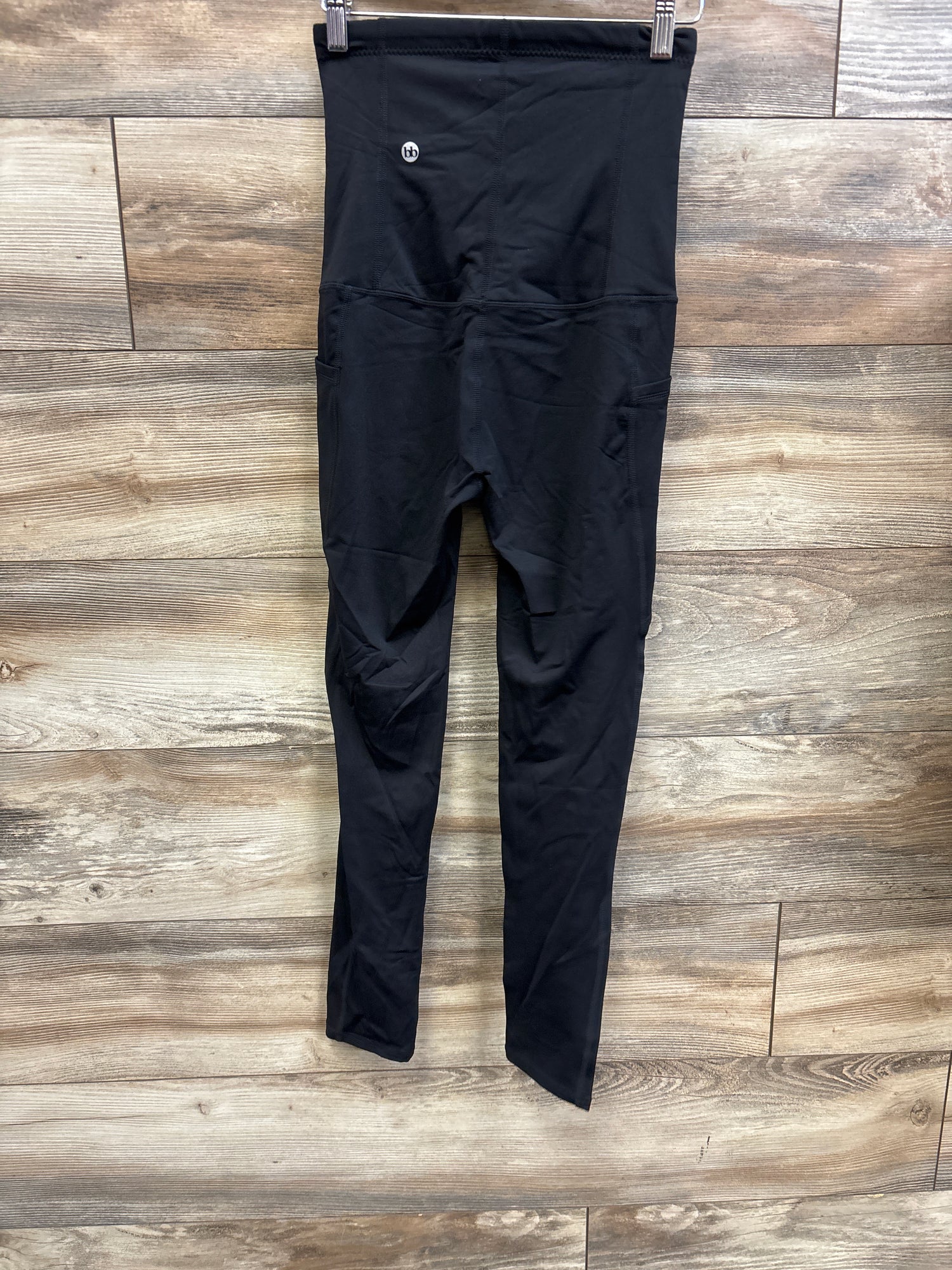 BabyBub High Waist Pocket Maternity Leggings Black sz Medium