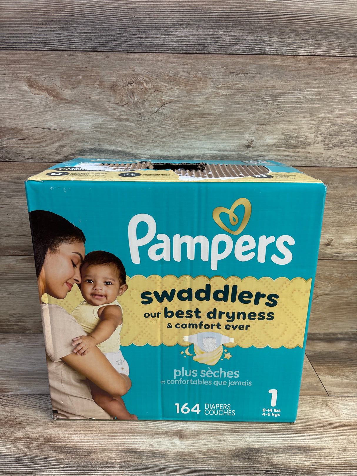 NEW Pampers Swaddlers Diapers 164ct. Size 1