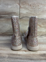 NEW Cat & Jack Holland Shearling Style Boots Glittery Gold sz 5Y