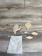 Chipchip Wooden Monthly Milestone Discs - Hot Air Balloon