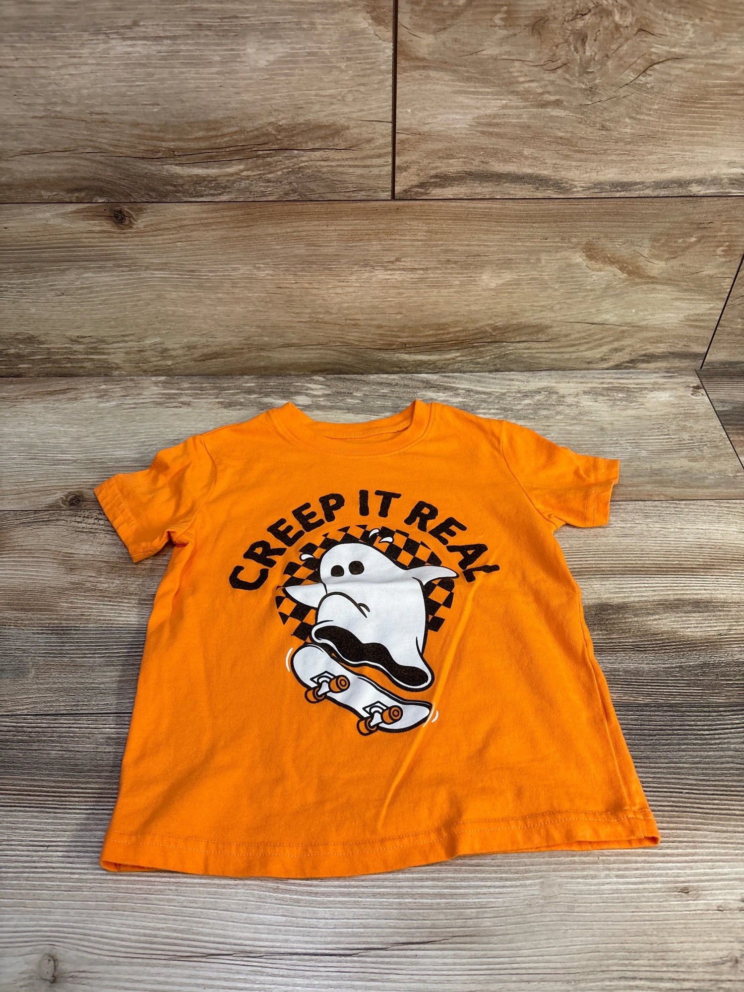 Jumping Beans Creep It Real Shirt Orange sz 4T