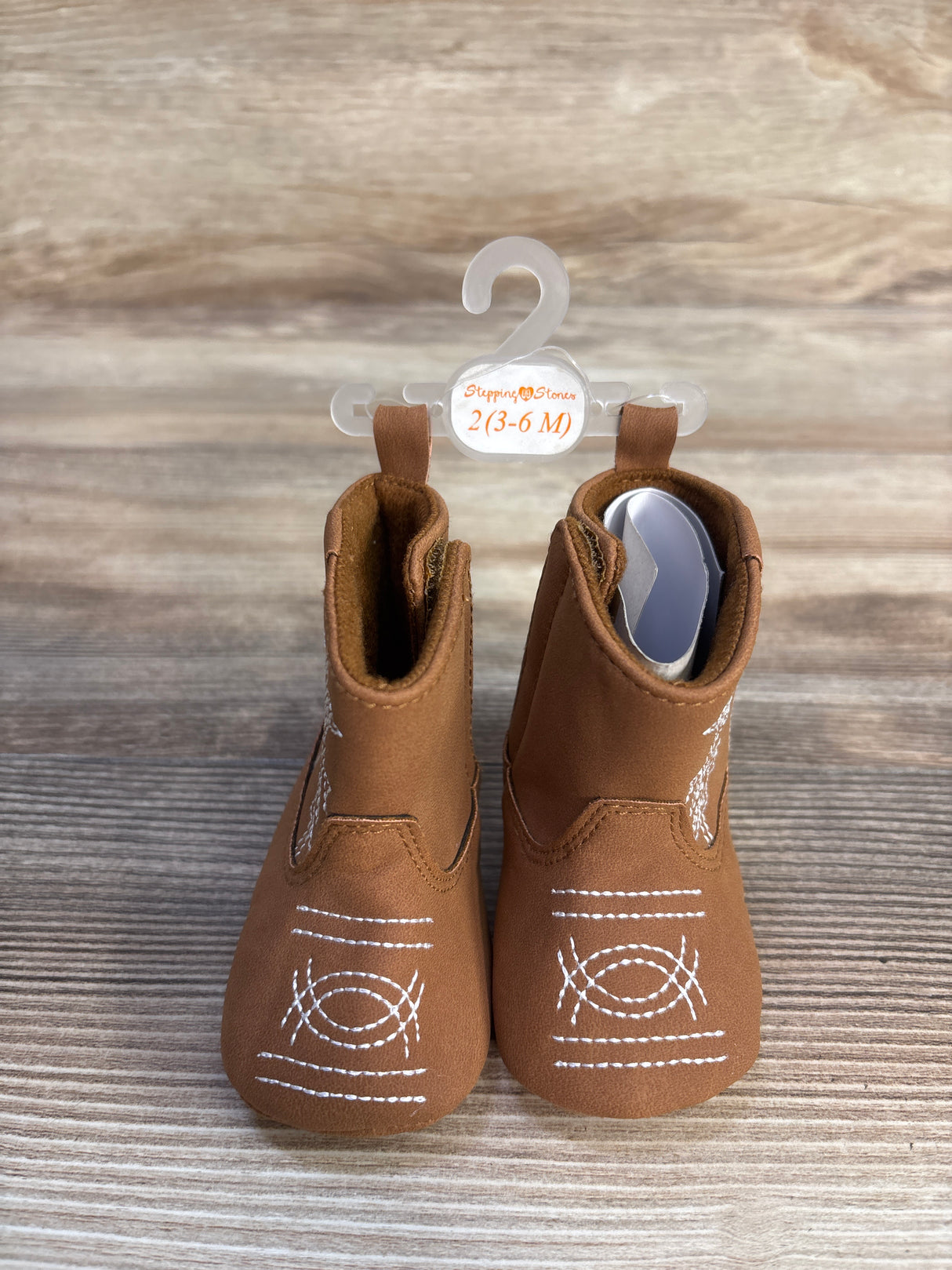NEW First Steps Western Soft Sole Boots Brown sz 1/2c