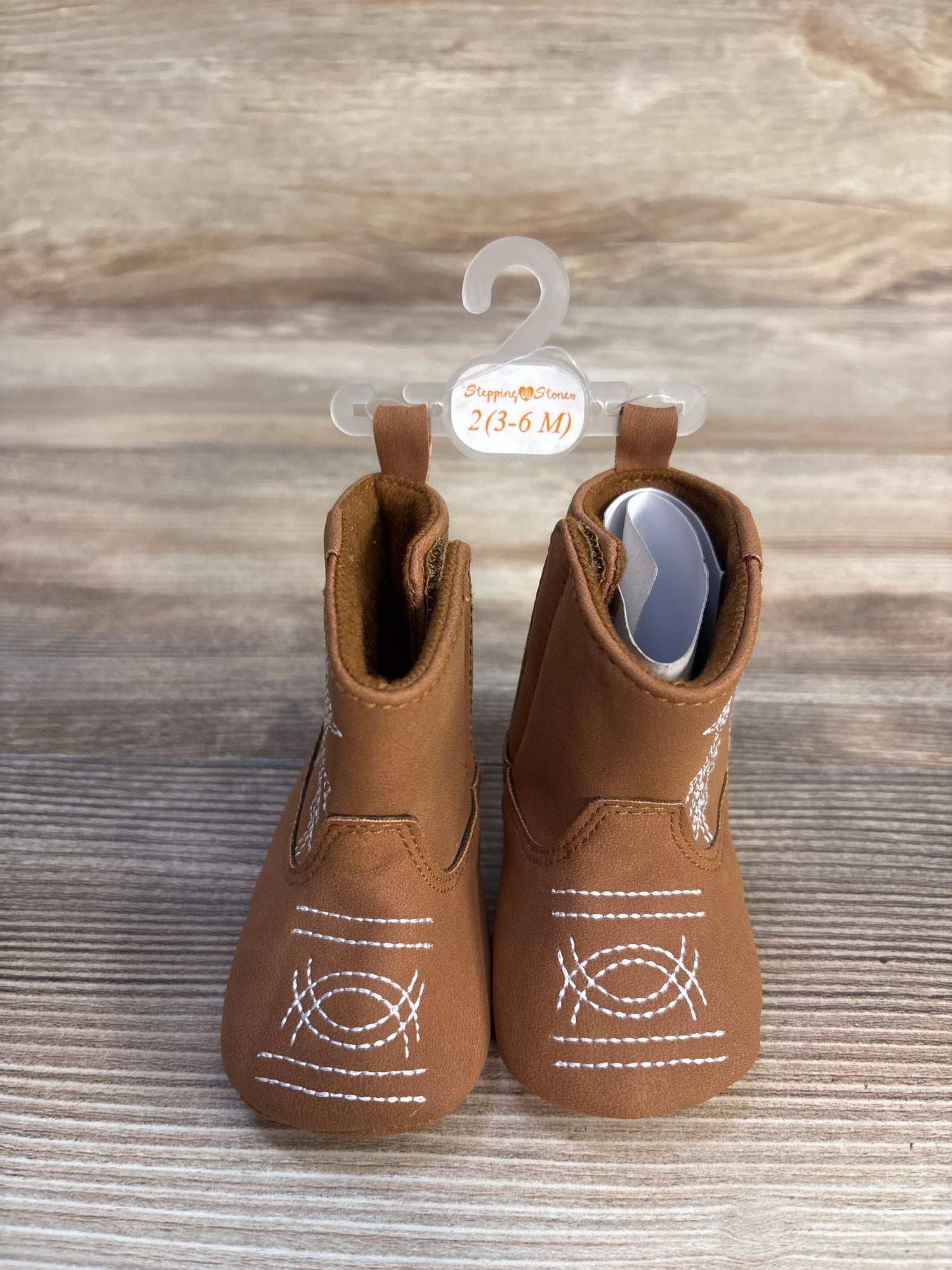 NEW First Steps Western Soft Sole Boots Brown sz 1/2c