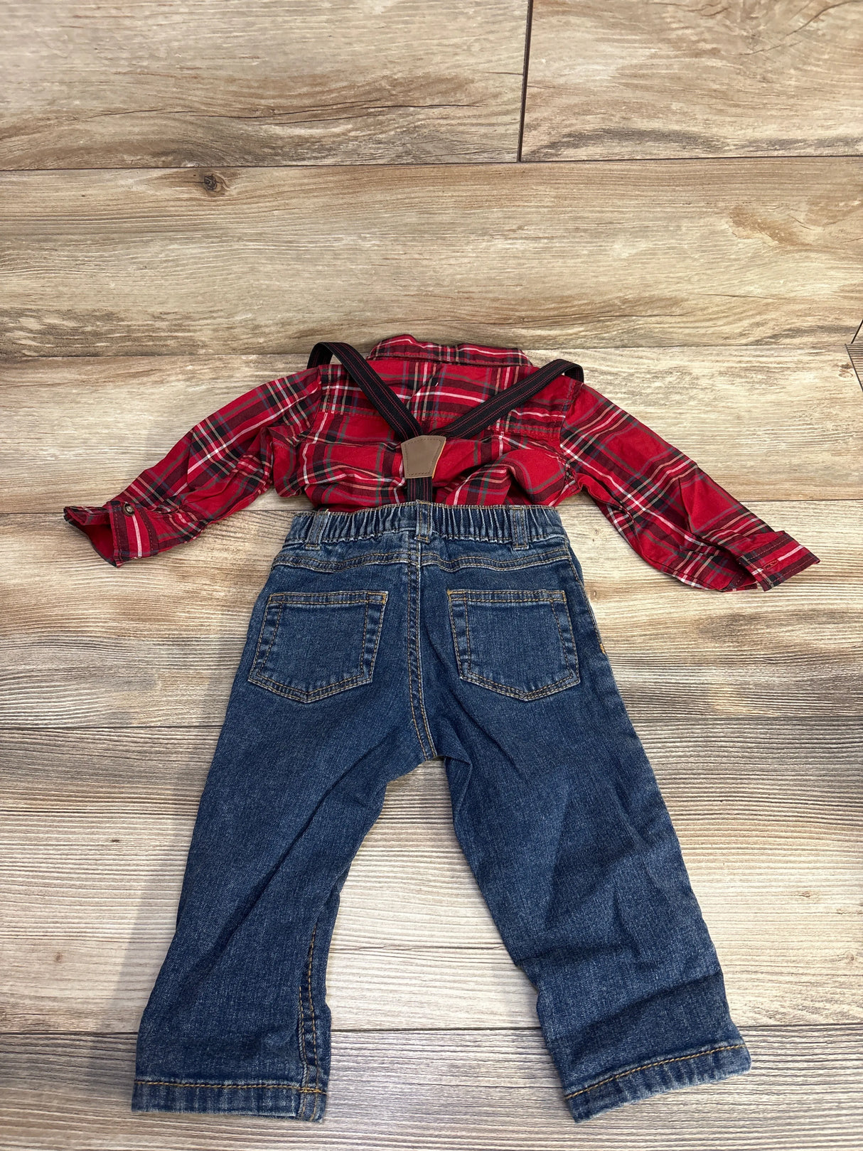 Carter's 3pc Suspender Set Red sz 12m