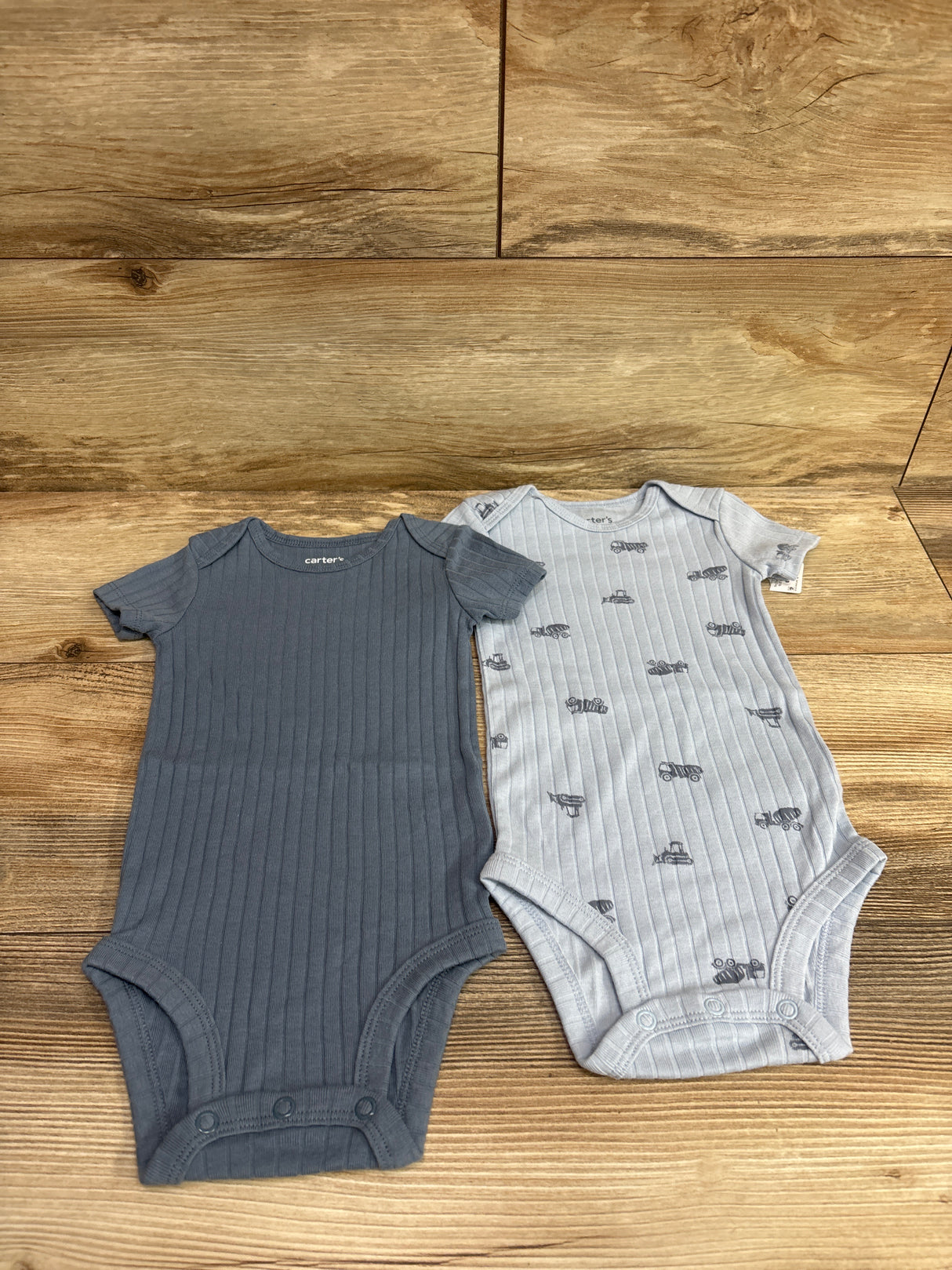 NEW Child Of Mine 2pk Ribbed Bodysuits Blue sz 6-9m